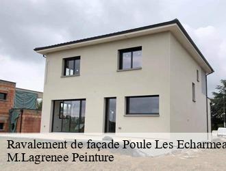 Ravalement de façade poule-les-echarmeaux-69870 M.Lagrenee Peinture